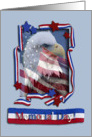 Memorial Day, Patriotic Eagle of Red, White, and Blue card