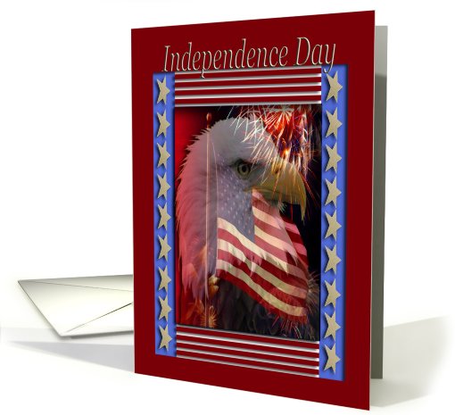 Independence Day, Eagle with Gold Stars card (795015)