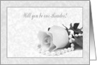 Reader Request, Black and White Rose with Pearls card