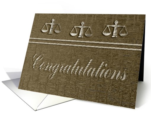 Congratulations, Law School Graduation, Scales, Gold card (796204)
