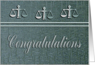 Congratulations, Law School Graduation, Scales, Green card