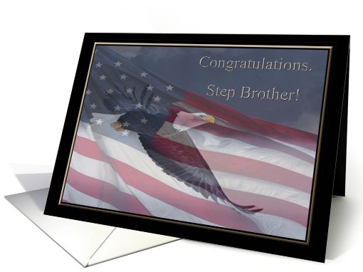Congratulations Eagle Scout, Step Brother, Flying Eagle card (797448)