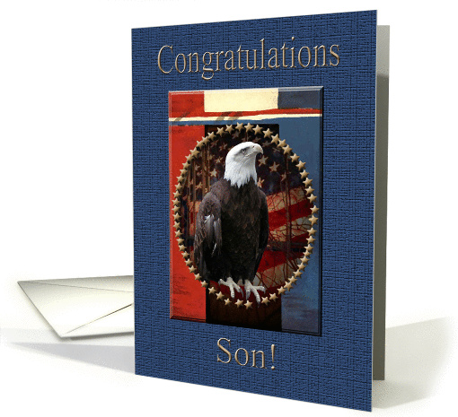 Congratulations Eagle Scout, Son, Proud Eagle with Stars card (798523)