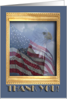 Thank You , Military Service, Profile of the Eagle with Flag card