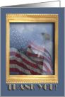 Thank You , Military Service, Profile of the Eagle with Flag card