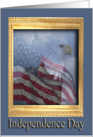 Independence Day, Profile of the Eagle with Flag card