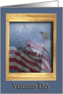 Veterans Day, Profile of the Eagle with Flag card
