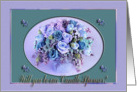 Candle Sponsor Request, Vase of Roses, Purple card