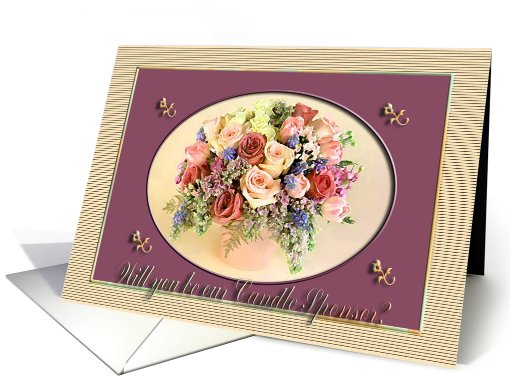 Candle Sponsor Request, Vase of Roses, Yellow card (802713)