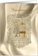 Bridal Luncheon, Elegant Dress on Vintage Dress Form card
