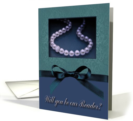 Reader Request, Pearl-look on Teal Cyan with Bow-like card (813182)