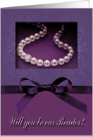 Reader Request, Pearl-look on Plum Purple with Bow-like card