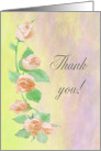 Thank you Mother from Bride, Peach Painted Roses card