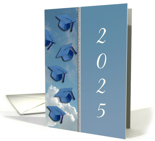 2025 Graduation Commencement Ceremony, Caps in the Clouds card
