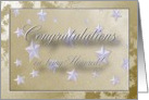 Congratulations on being Honored, Stars on Gold card