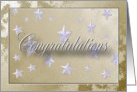 Girl Scout Gold Award Congratulations, Stars on Silver card