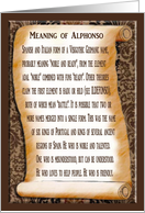 Meaning of Alphonso, Happy Birthday card