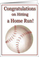 Congratulations on Hitting a Home Run, Baseball card
