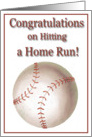Congratulations on Hitting a Home Run, Baseball card