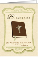 Ordination for Deacon, Bible, Invitations, Custom Text card