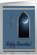 Ramadan, Lantern with Moon in the Window, Ramadan card