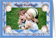 Photo Card, Baseball Birthday card