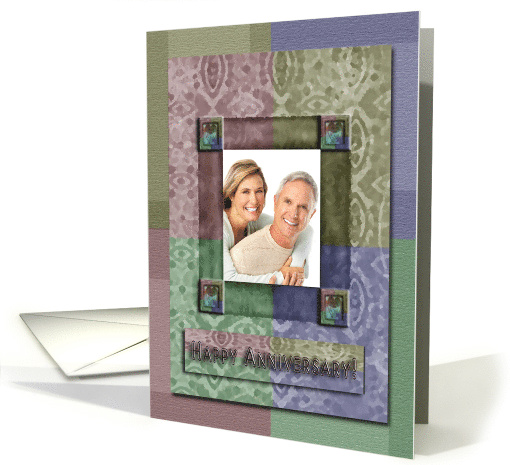Photo Card, Anniversary, Multi Colored Hearts card (836388)