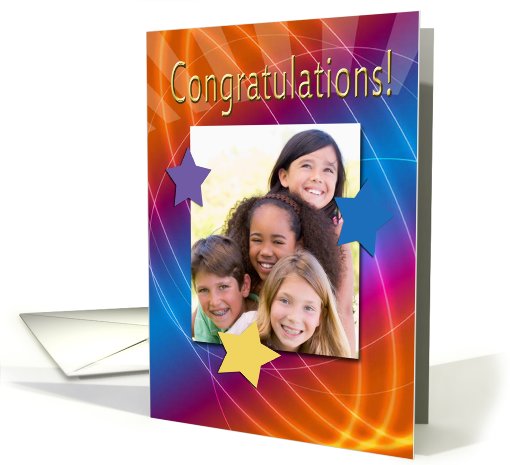Photo Card, Congratulations, Three Stars card (836392)