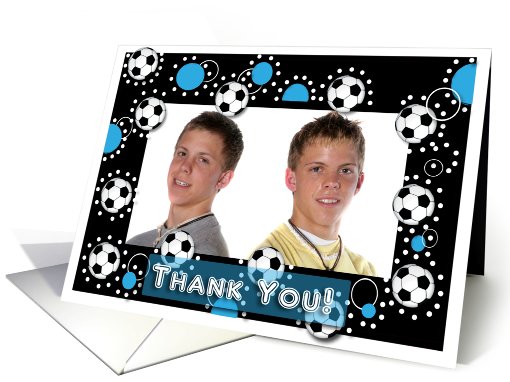 Photo Card, Thank you, Soccer Balls card (836777)