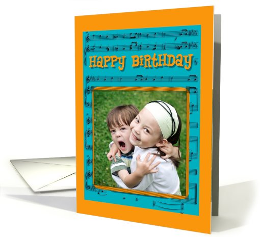 Birthday Photo Card, Musical Notes card (851022)