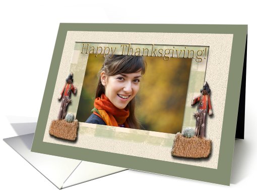 Scarecrow Photo Card, Happy Thanksgiving card (853032)