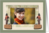 Scarecrow Photo Card, Happy Thanksgiving card