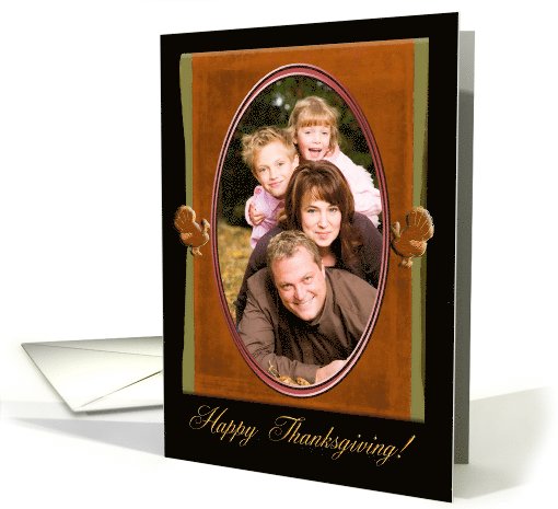 Turkey Frame Photo Card, Thanksgiving card (855854)