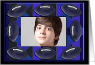 Football Photo Card, Blue card