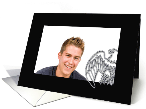 Eagle Scout Ceremony Invitation Photo Card, Silver Eagle card (855998)