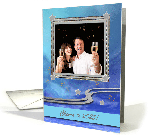 New Year Photo Card, Reach for the Stars, Custom Text card (858793)