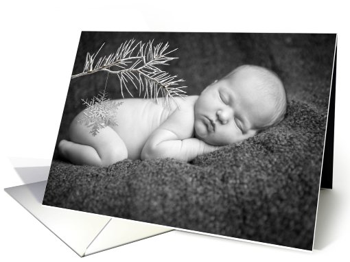 Snowflake on Tree Branch Photo card (861540)