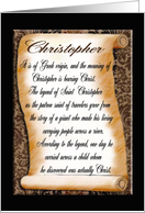 Meaning of Christopher, Birthday Greetings card