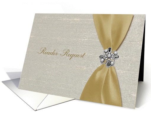 Reader Request, Gold Satin Ribbon Look with Jewel Look card (870263)