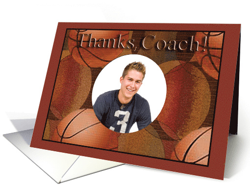 Basketball Photo Card, Thanks Coach! card (873960)