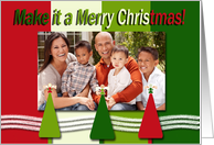 Photo Card, Angels on Trees, Make it a Merry Christmas card