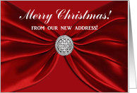 Merry Christmas Red Sash, from our new address! card