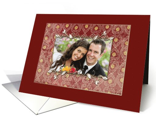 Valentine's Day, Red & Gold Hearts Photo card (884211)