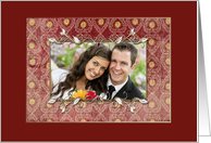 Valentine’s Day, Red & Gold Hearts Photo Card