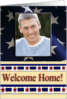 Military Welcome Home Photo Card, Eagle and Stars card