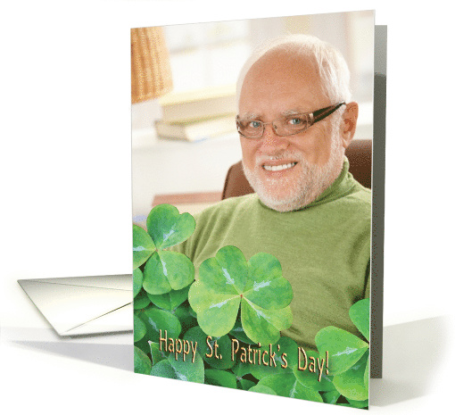 Four Leaf Clover Photo Card, St Patrick's Day card (893809)