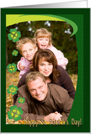 Four Leaf Clover Frame Photo Card, Happy St Patrick’s Day card