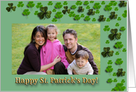 Clover Photo Card, Happy St. Patricks Day card