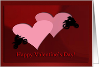 Motorcycle Valentine’s Day, Hearts card