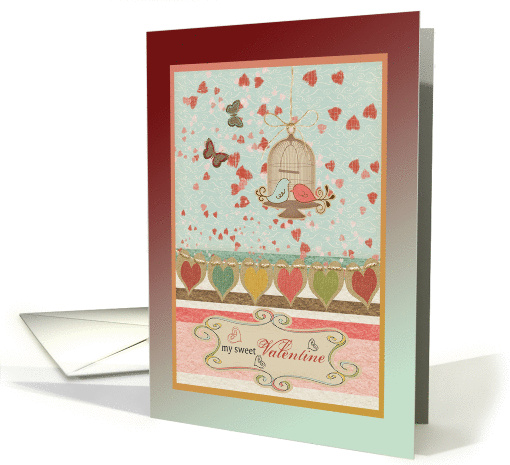 My Sweet Valentine, Birds and Hearts, Valentine's Day card (895931)
